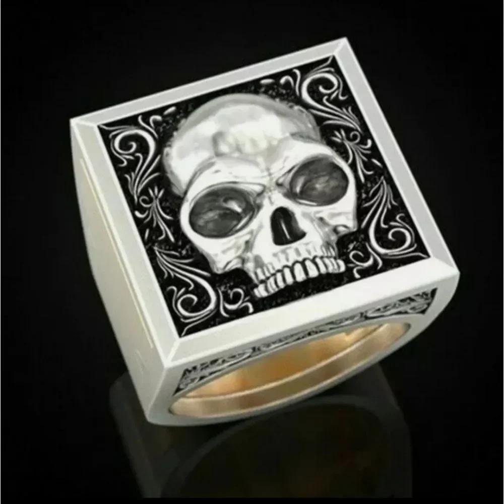 2 Toned Y2K Skull Secret Compartment Ring